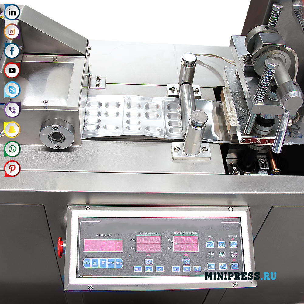 Pajisjet për mishin e tabletave dhe kapsulave të xhelatinës në flluskat e aluminit