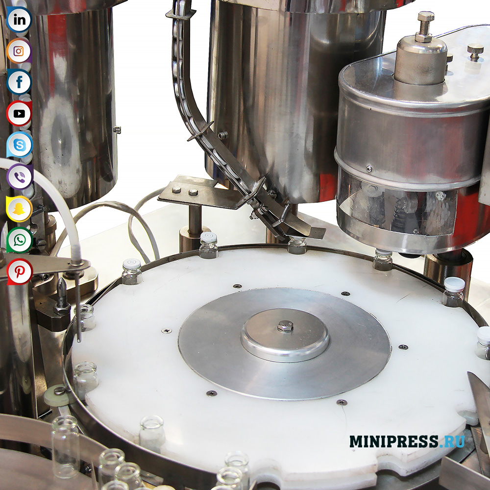 Պենիցիլինի սրվակներում հեղուկները լցնելու ավտոմատ սարքավորում