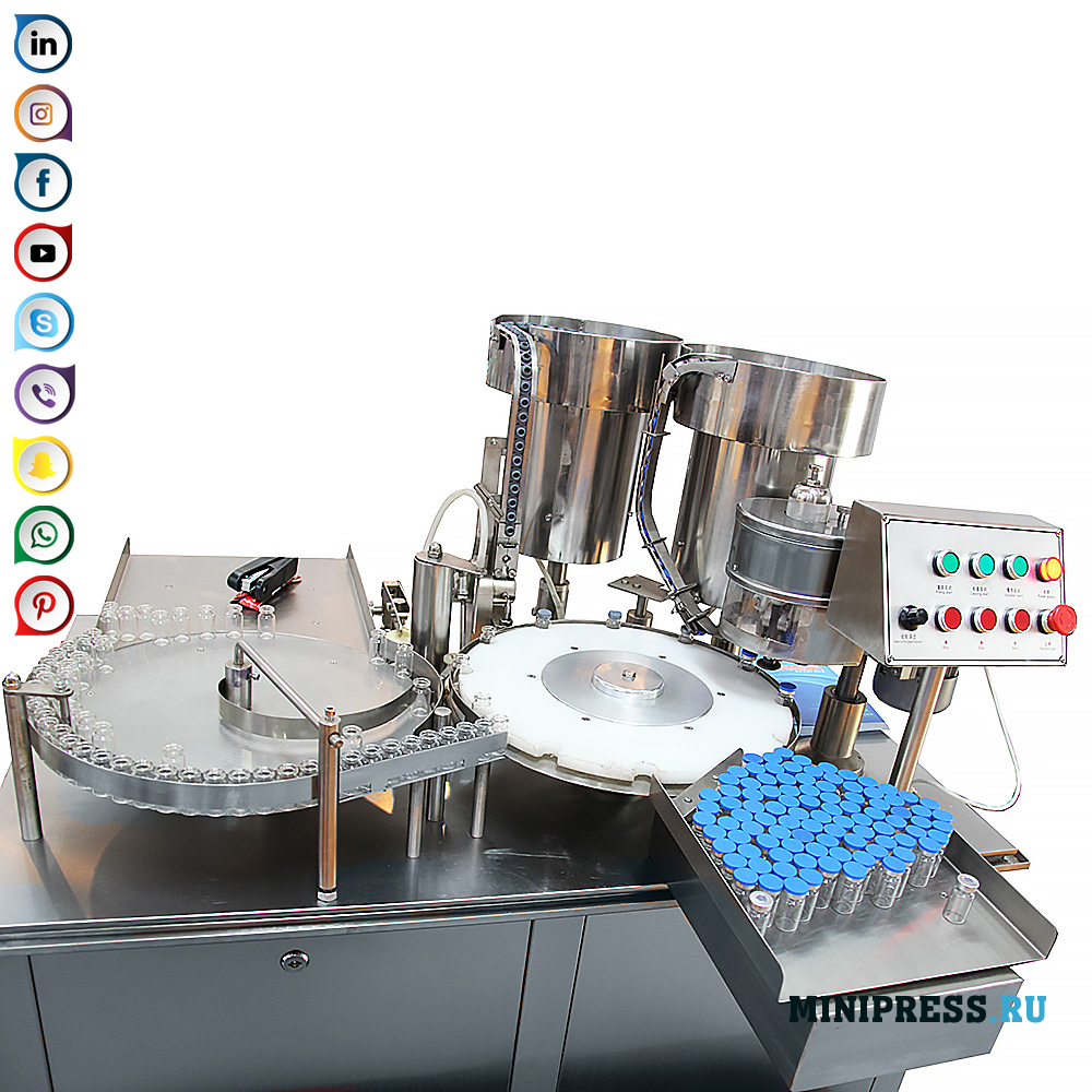 Автоматично оборудване за пълнене на течности във флакони с пеницилин