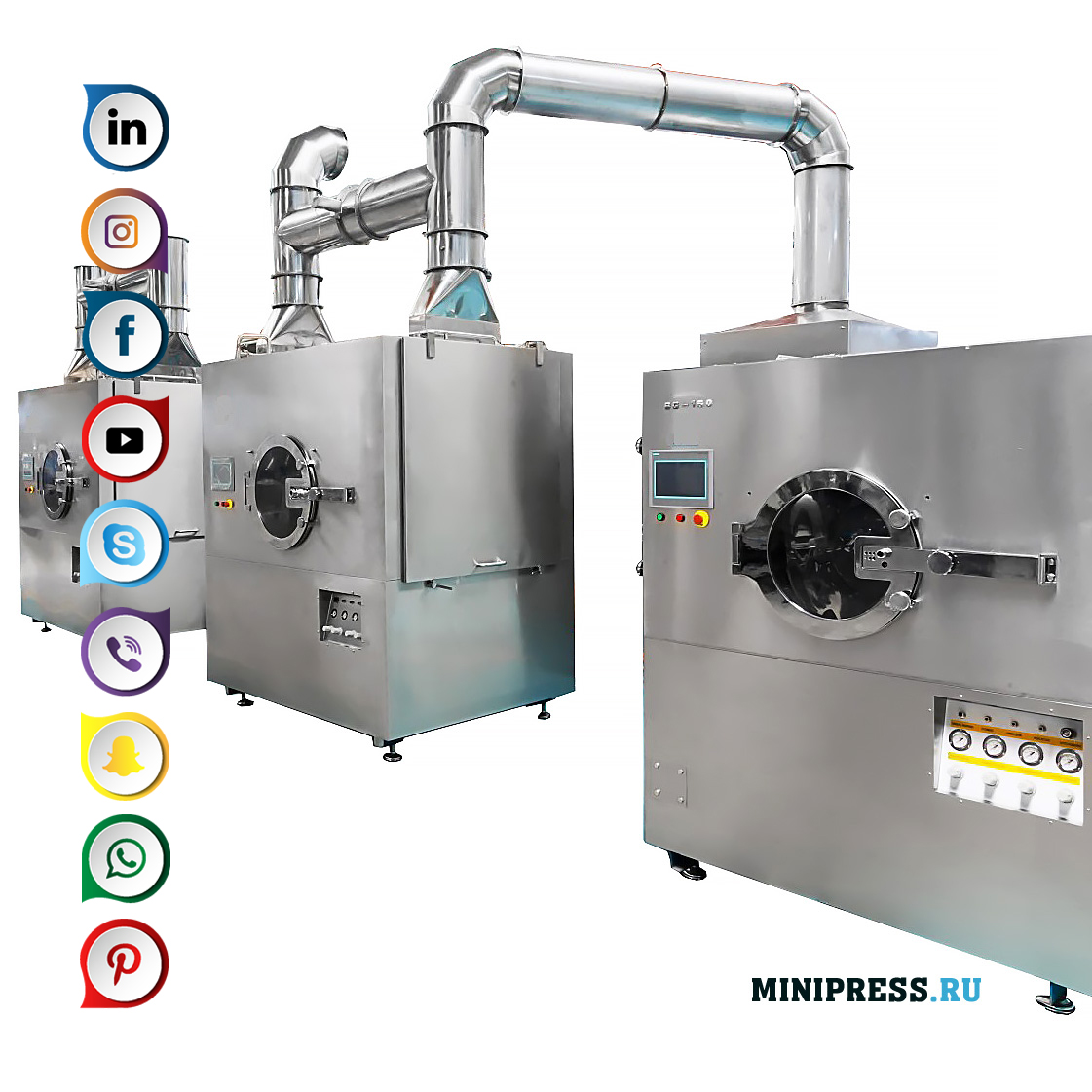 Maskine til fremstilling af drageer og belægningstabletter med en skal fremstillet af polymermaterialer