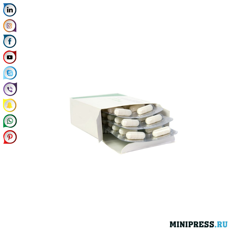 Emballeringsblister med tabletter i en papkasse