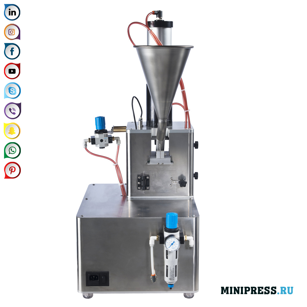 Pneumatische tabletpers voor tabletteerpoeders