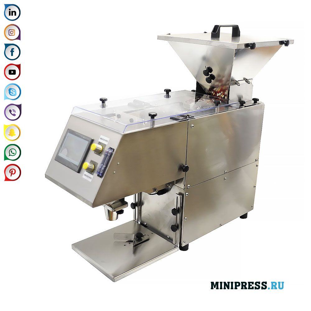 Automatische machine voor het tellen en vullen van gelatinecapsules en tabletten