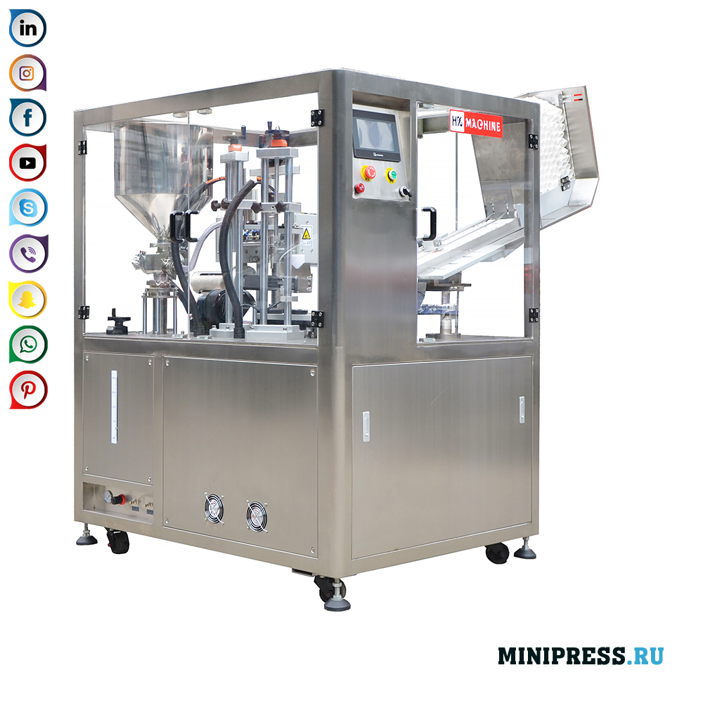 Apparatuur voor het vullen van plastic buizen en ultrasone randafdichting