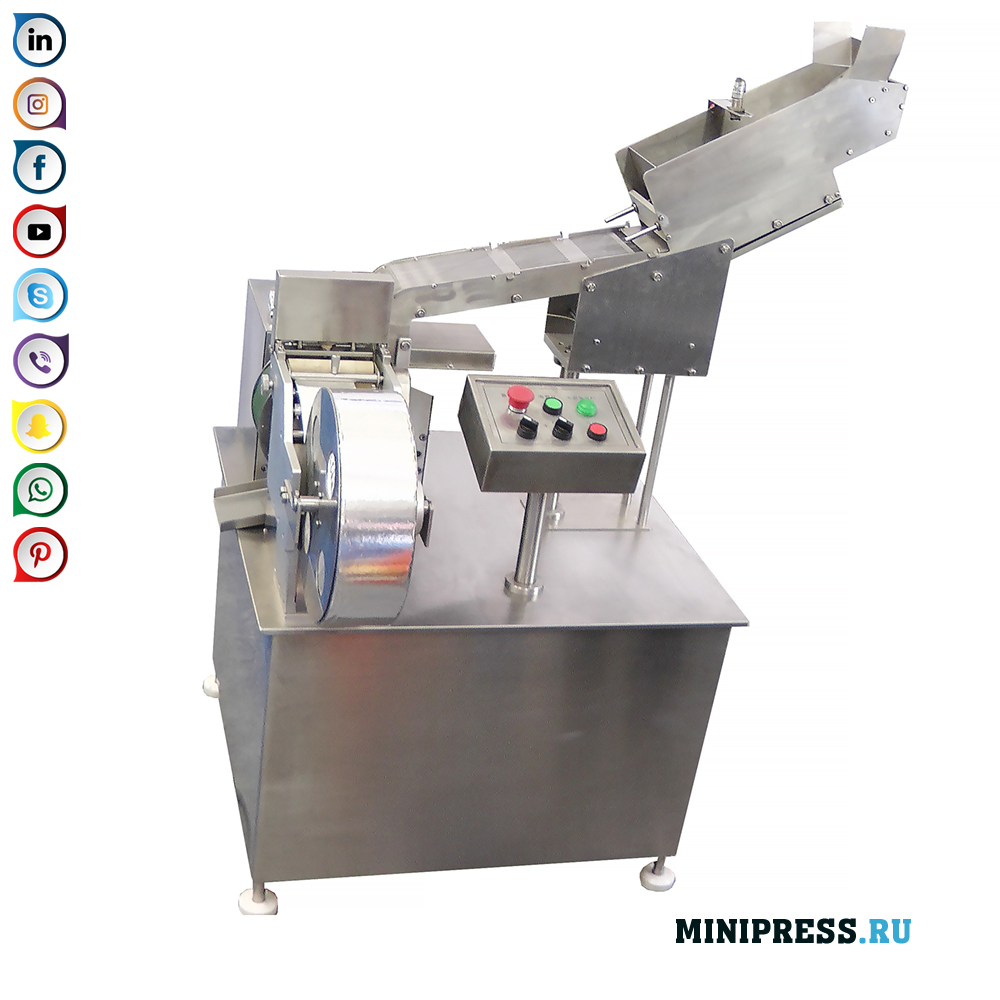 Machine voor groepsverpakking van tabletten met een diameter van 20-25 mm
