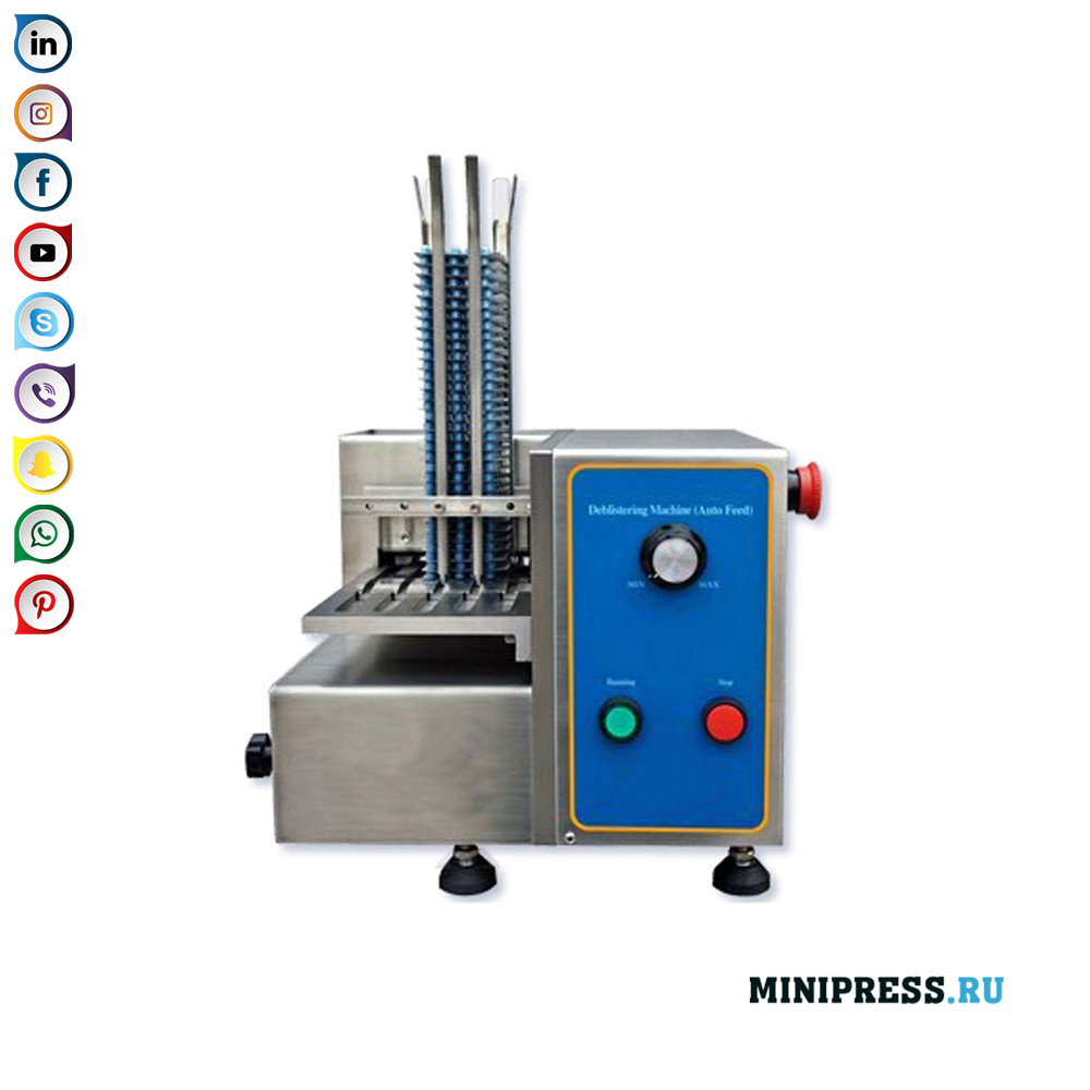 De blistermachine voor het verwijderen van pillen en capsules uit een blister