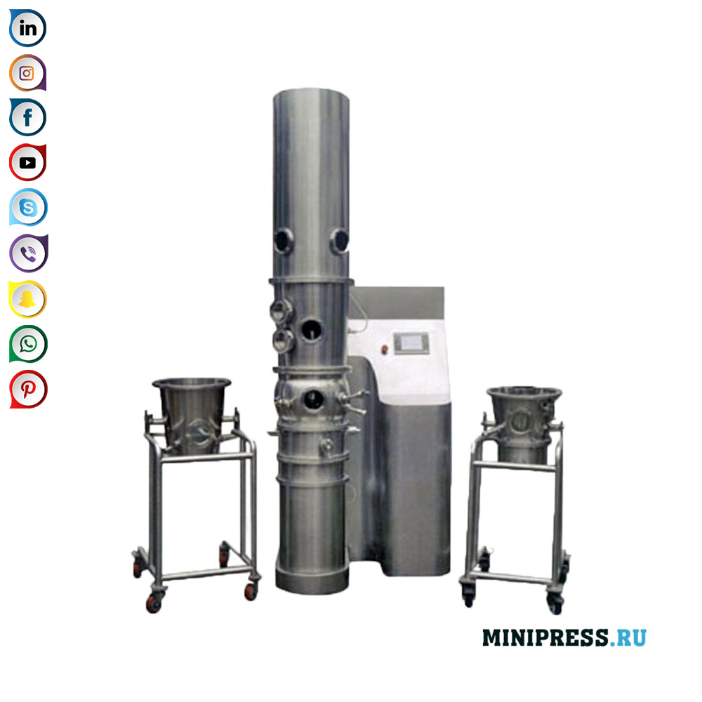 Apparatuur voor het coaten van pellets in laboratoria