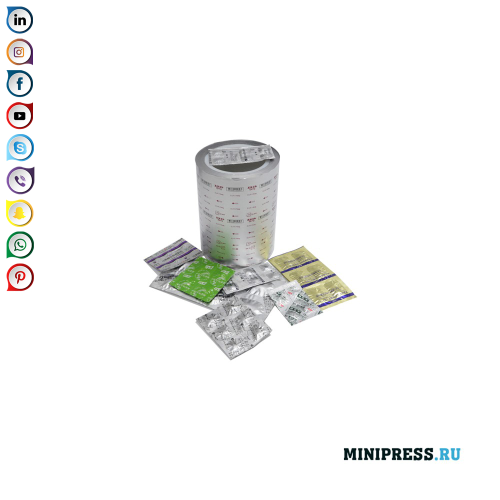 Verpakte tabletten in aluminiumfolie