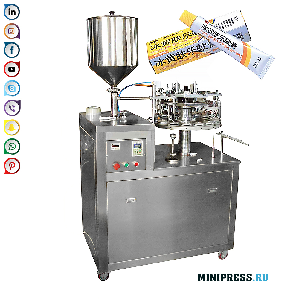 Poolautomaatne mehaaniline masin alumiiniumtorudesse liimi pakkimiseks