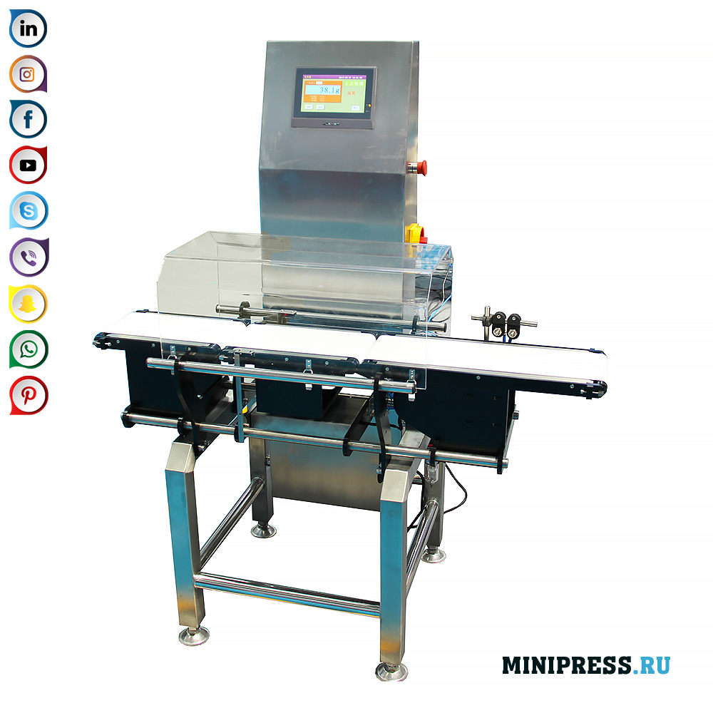 Εξοπλισμός για τον έλεγχο του βάρους των εμπορευμάτων σε έναν μεταφορικό ιμάντα