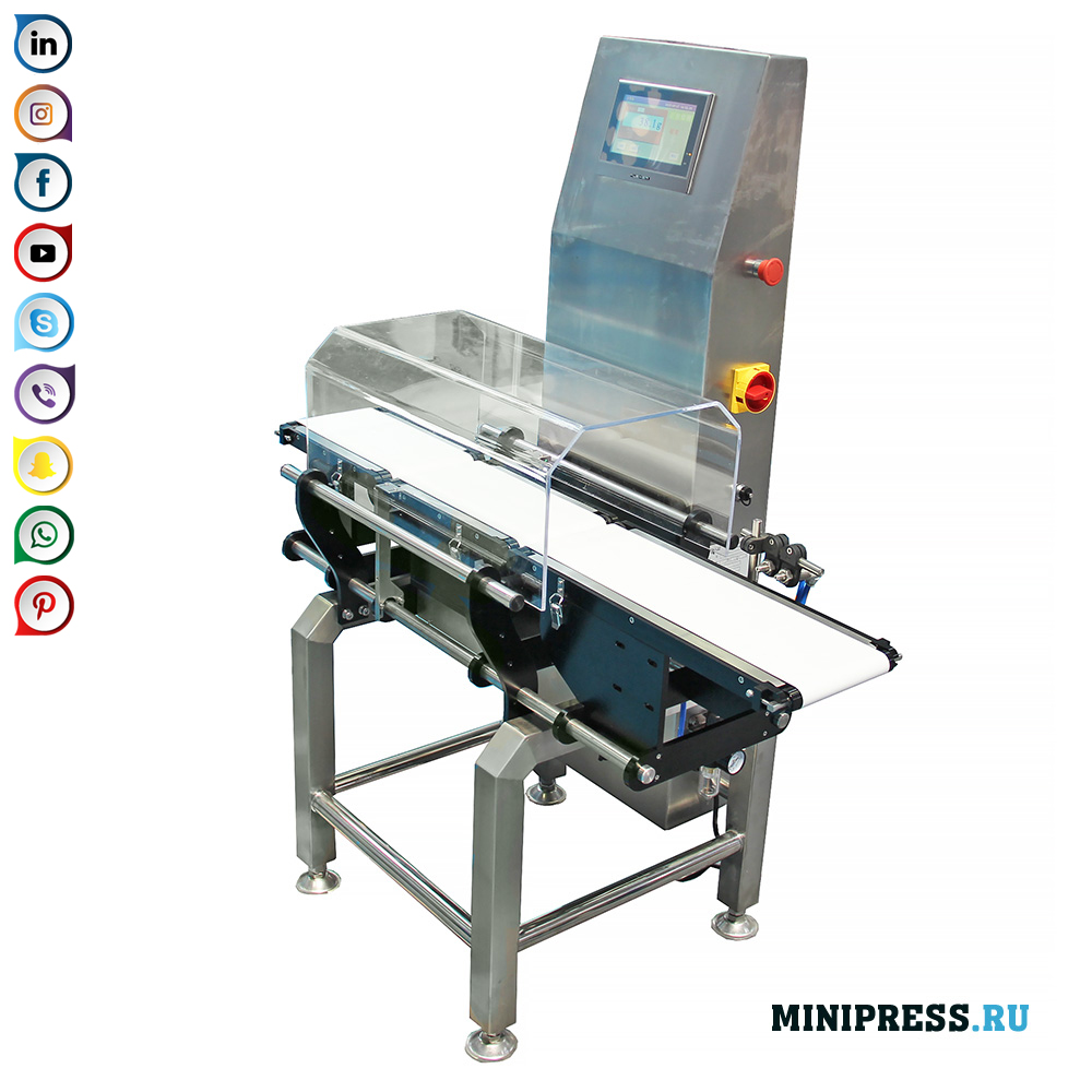 Berendezés az áruk súlyának ellenőrzésére a szállítószalagon