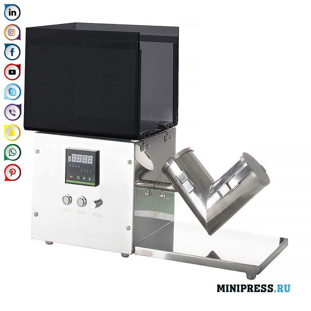Mixer benchtop laboratorium untuk bubuk kering