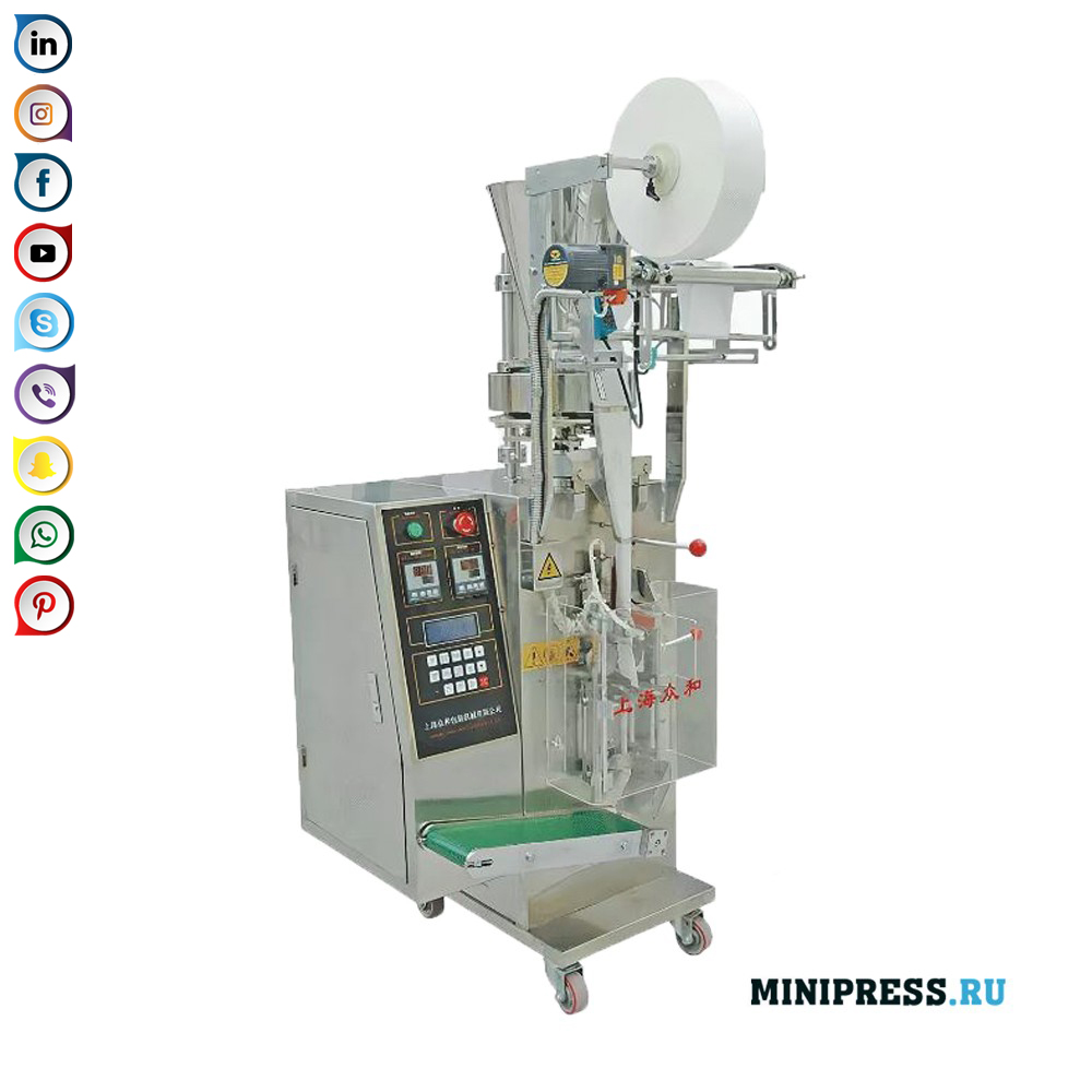 Peralatan otomatis untuk mengepak dan menyegel tas dengan butiran