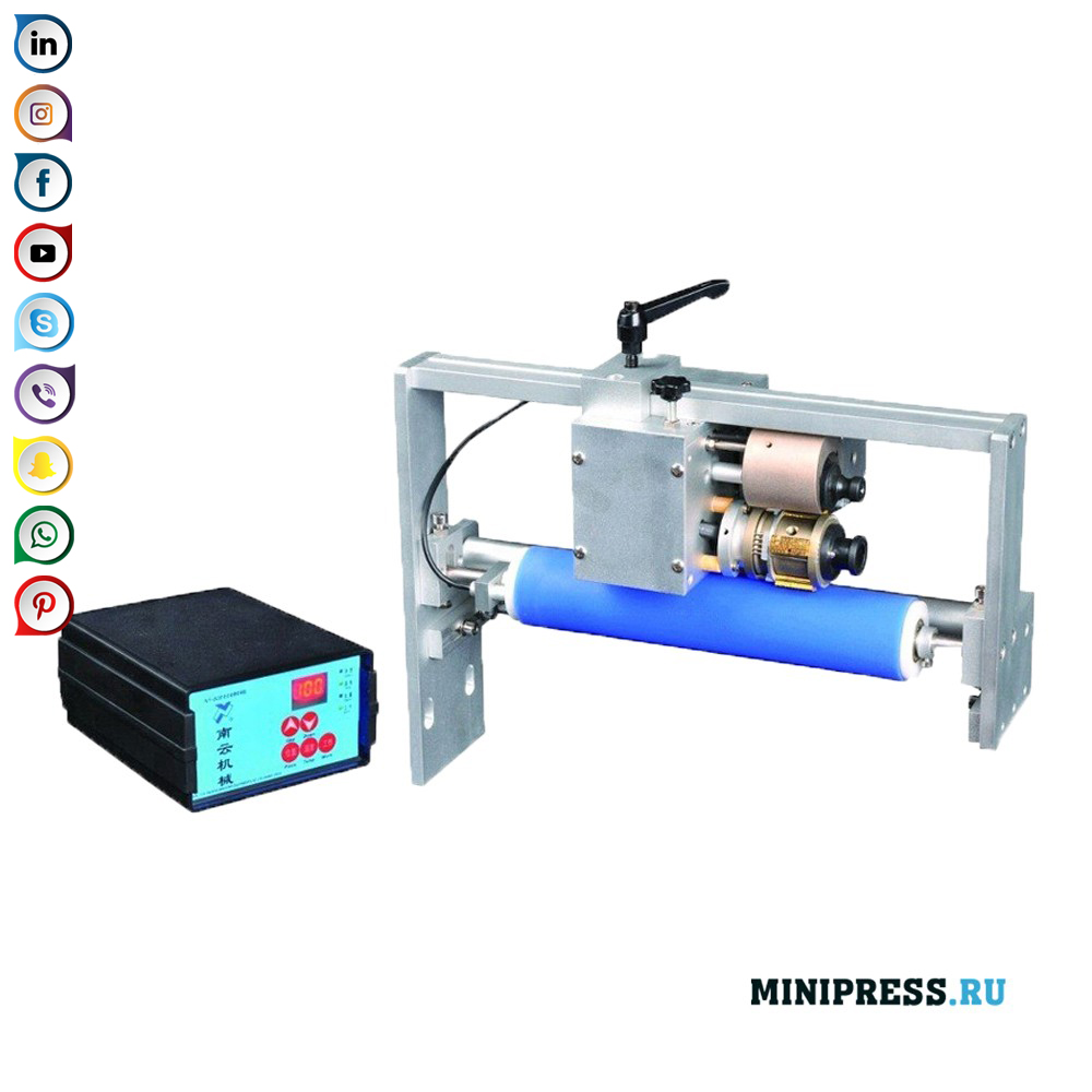 Encoder motor stepper dengan rol tinta