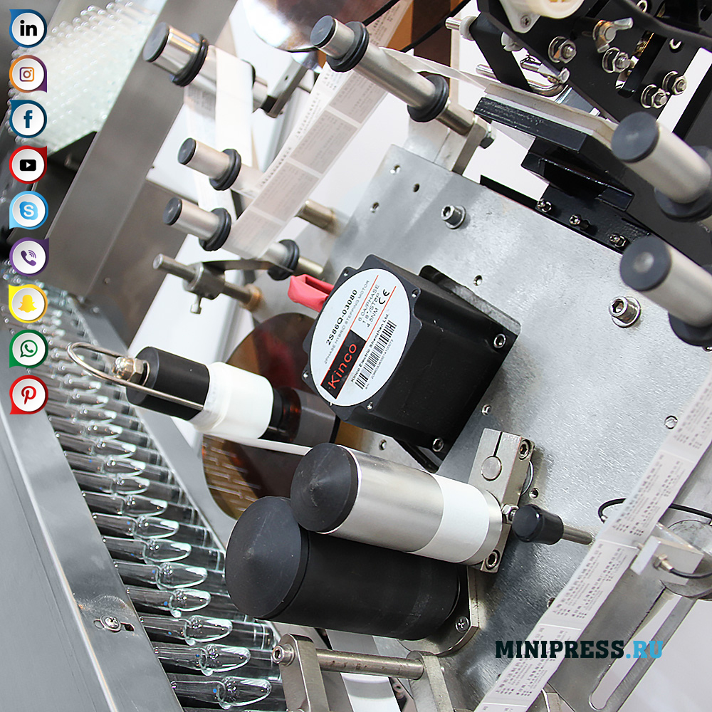 دستگاه برچسب زدن برچسب آمپولهای شیشه ای و ویالهای پنی سیلین