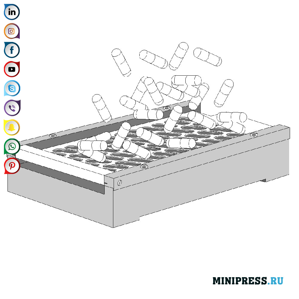 Pusiau automatinė miltelių kapsulė kietose želatinos kapsulėse