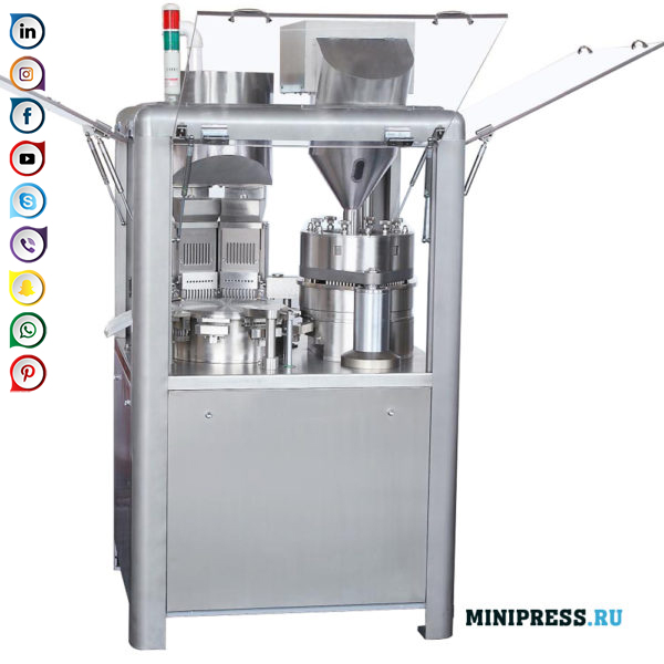 Utstyr for pakking av pulver og granulater i harde gelatinkapsler