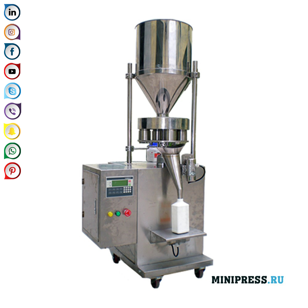 Polavtomatska oprema za polnjenje zrnc