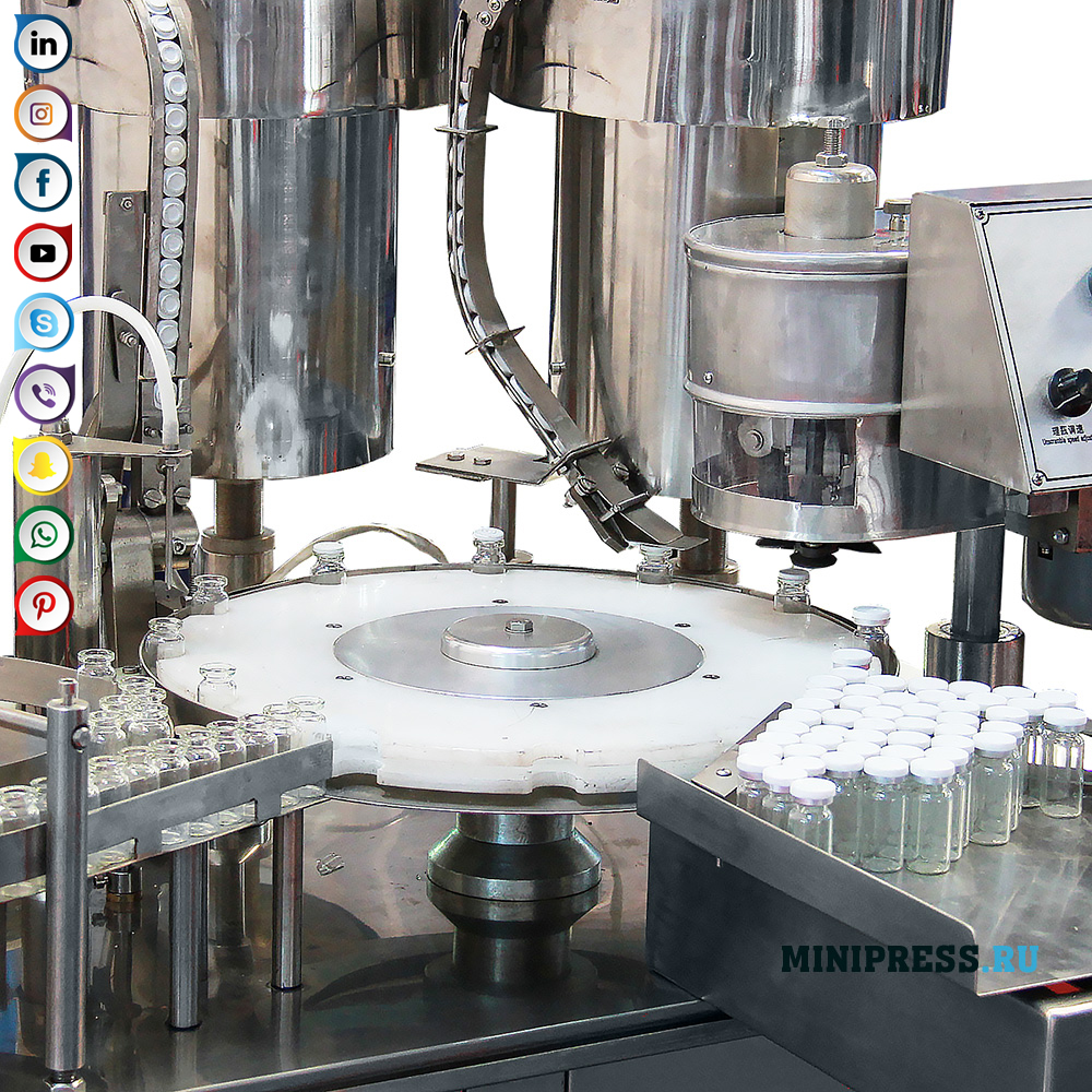 Mga awtomatikong kagamitan para sa pagpuno ng mga likido sa mga vial penicillin