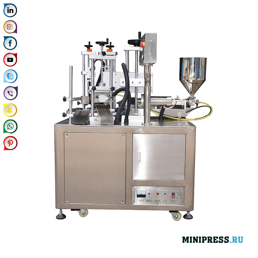 Kagamitan para sa pagpuno ng mga plastik na tubo at ultrasonic edge sealing