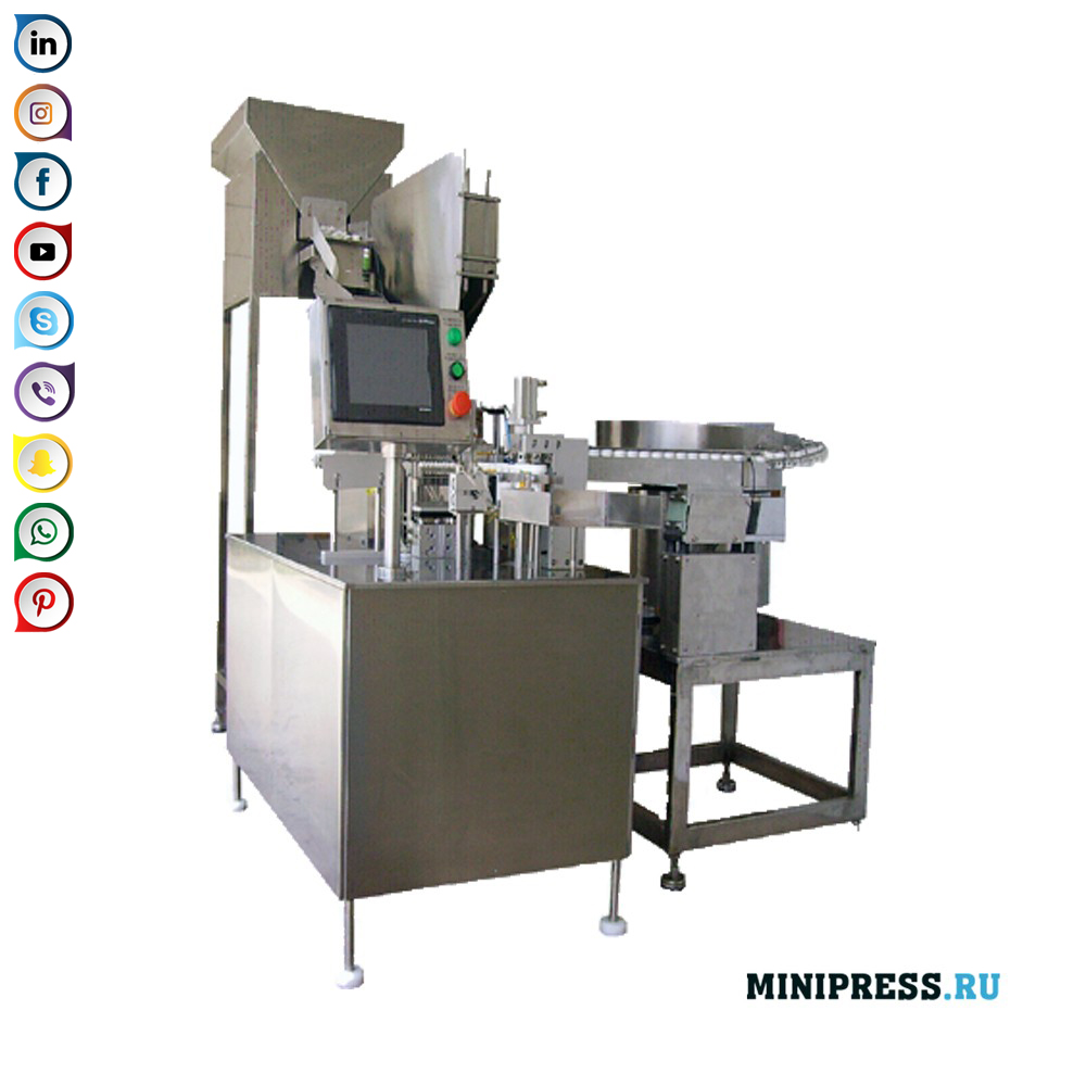 Tabletleri plastik tüplere paketleme için donatım