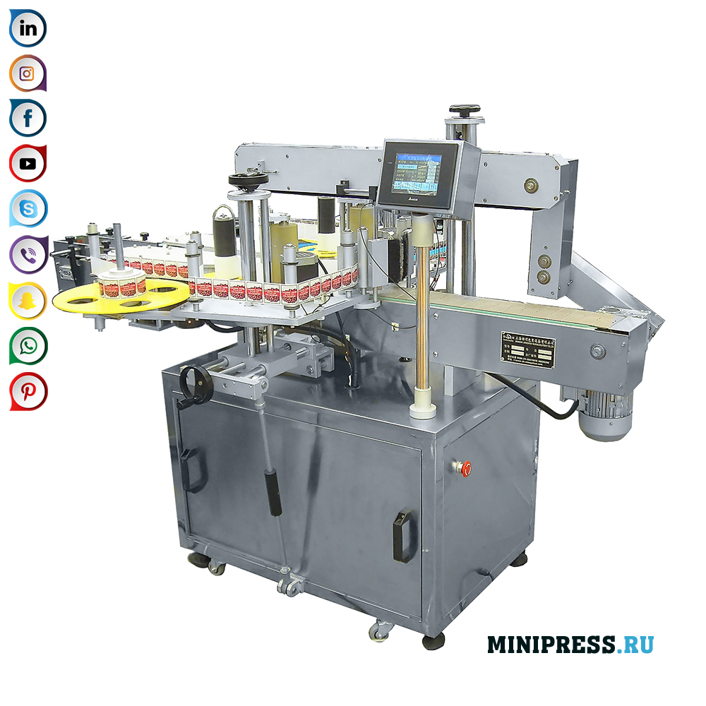 Thiết bị dán nhãn cho chai nhựa và thủy tinh phẳng