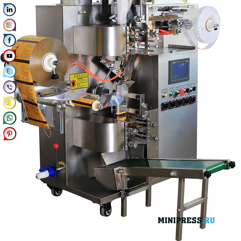 Thiết bị đóng gói và đóng gói túi trà trong một phong bì
