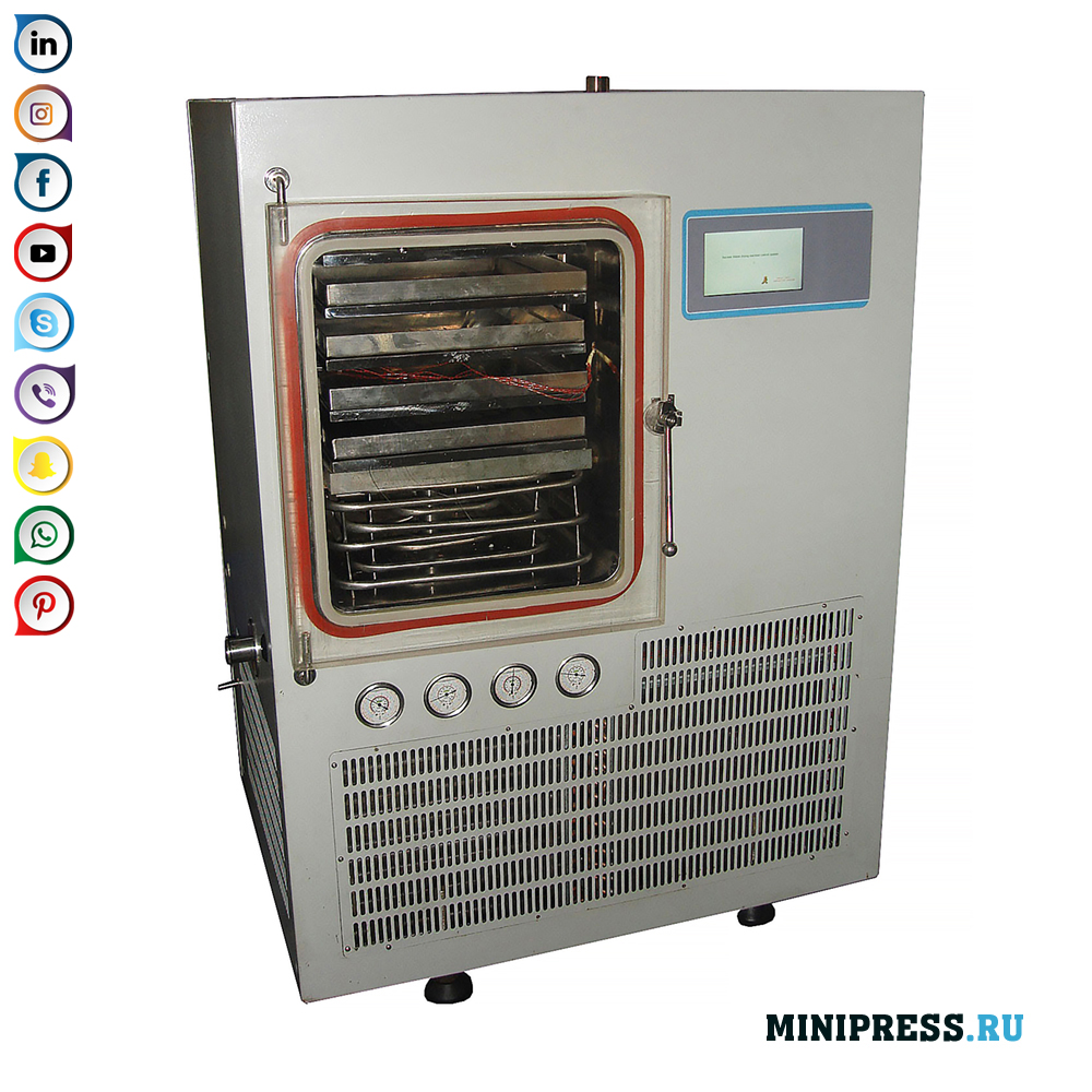 Sấy khô chân không công nghiệp sấy đông khô với diện tích 0,54 m2 nặng 800 kg