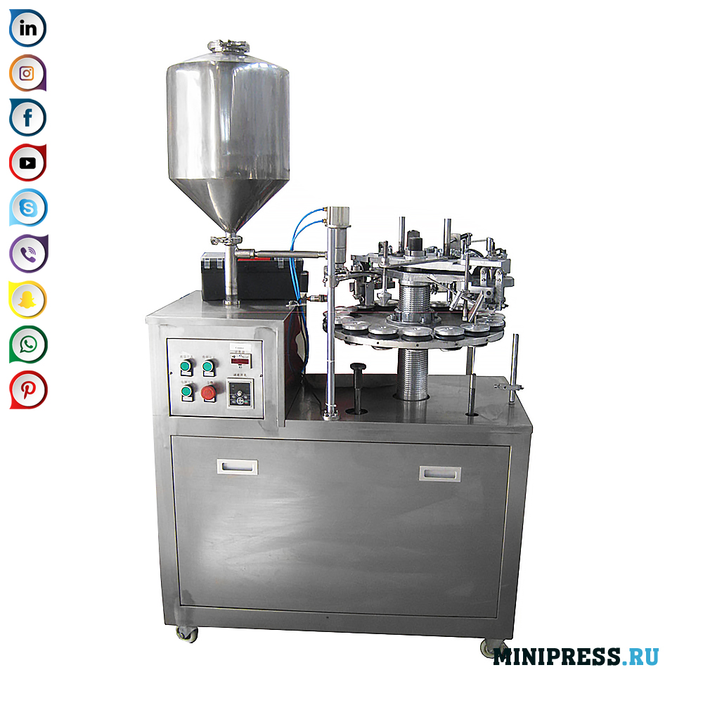 Máy cơ bán tự động để đóng gói keo trong ống nhôm
